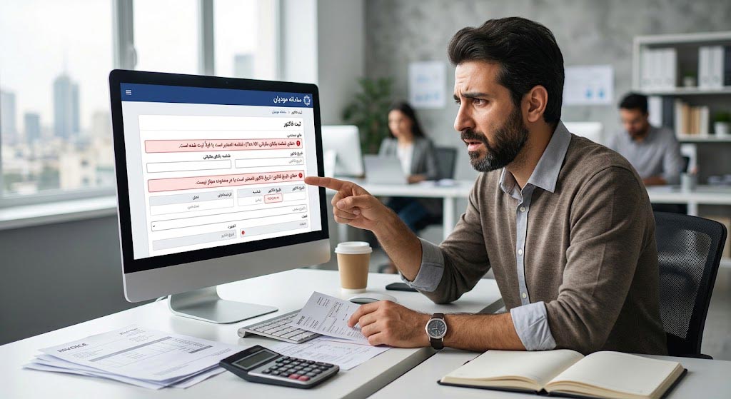 خطاهای شناسه یکتای مالیاتی (Tax ID) و تاریخ فاکتور
