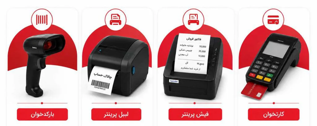 سازگاری نرم افزار چالاک حساب با تجهیزات فروشگاهی